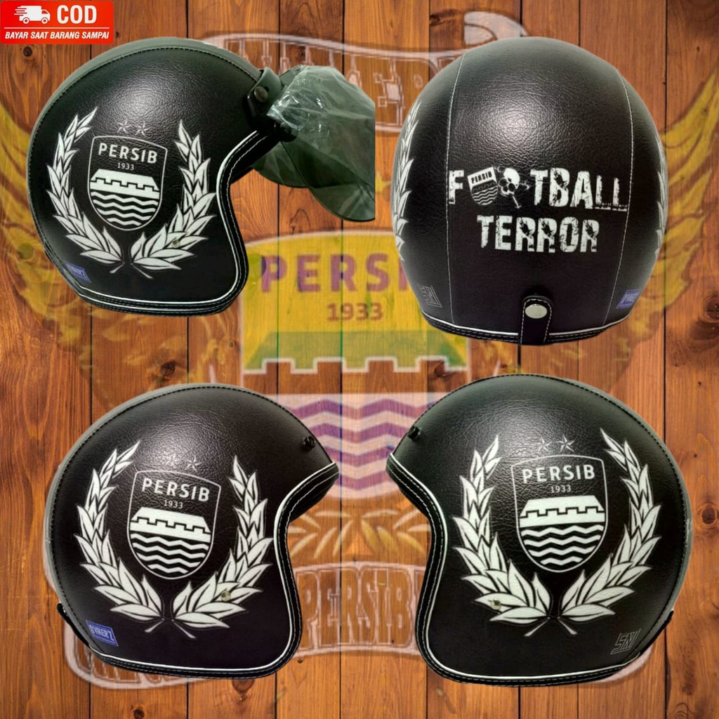 HELM bogo retro persib classic kkaca cekung dewasa pria wanita