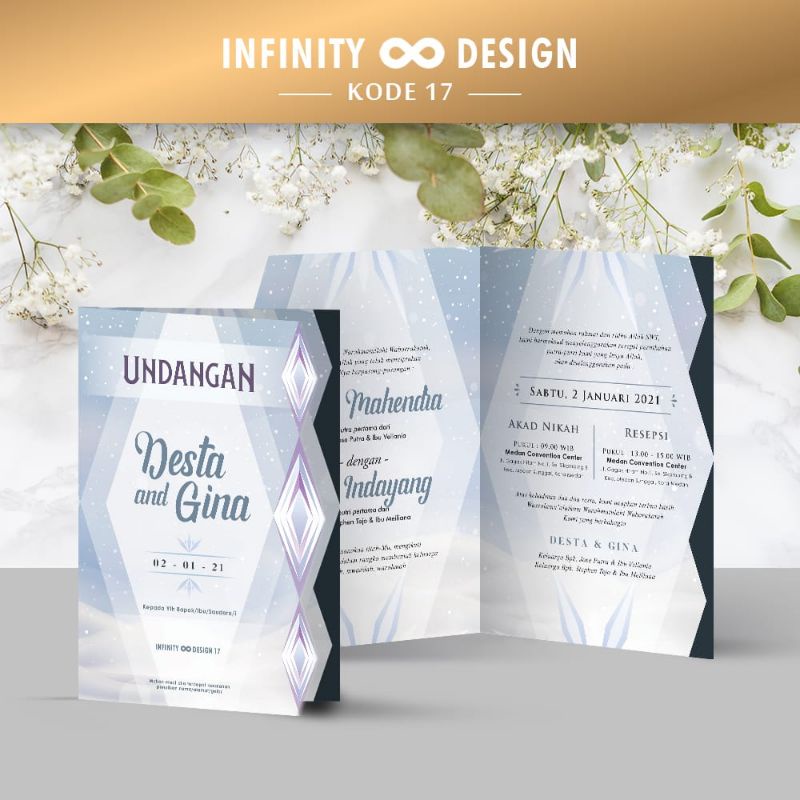 Blangko Undangan Infinity Design 17