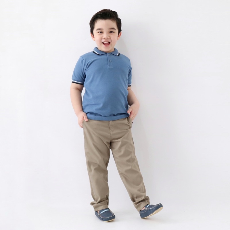 Yobebee II Polo Shirt Anak Laki Laki Usia 2 4 6 8 10 Tahun Kemeja Kaos Polo Model Tangan Pendek Baju Atasan Kids Polos Cotton Lembut Strech Boy Tee Shirt Model Casual Santai Kaos Kerah Anak Cowok