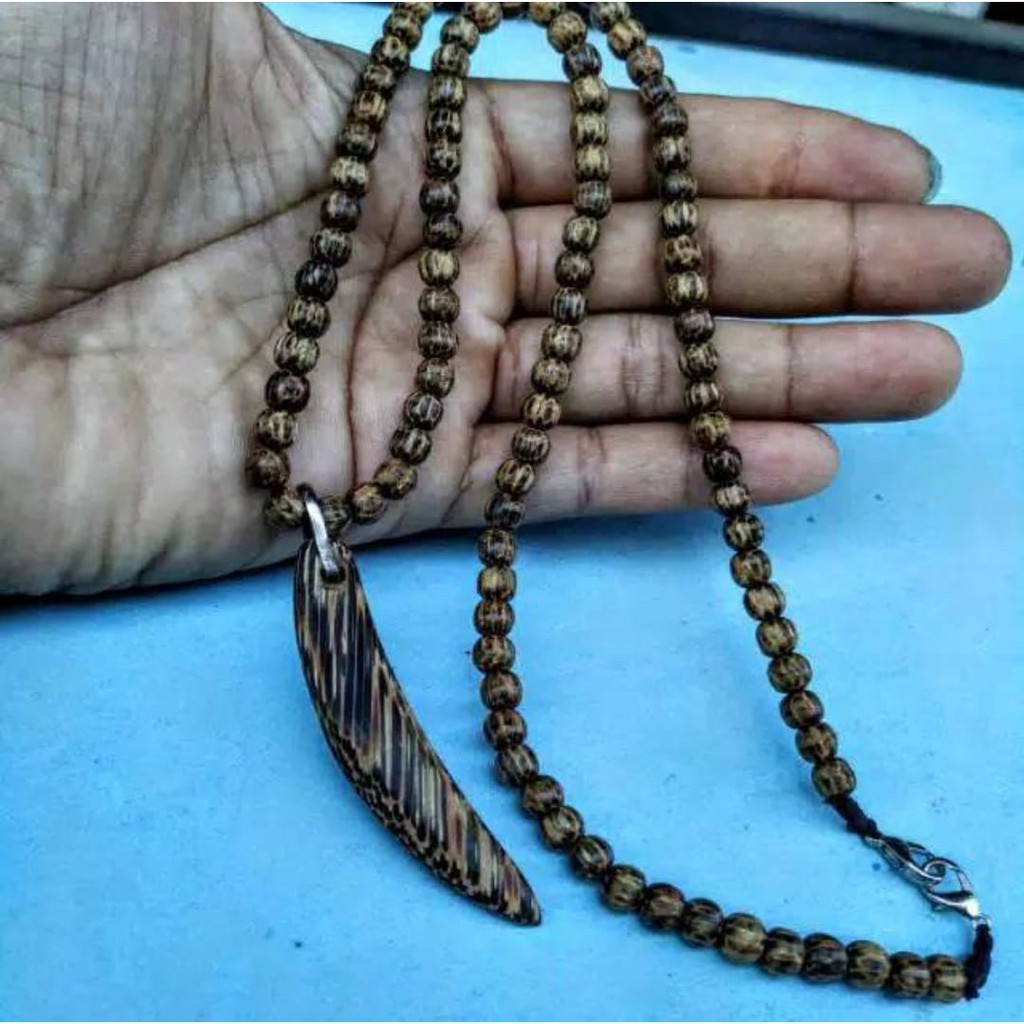 Kalung kayu liwung 6 mm kalung pria kalung wanita kalung etnik tasbih kalung liwung