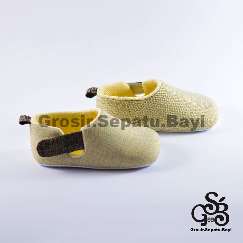 sepatu bayi baby shoes prewalker laki laki umur 2 sampai 14 bulan model velcro PREMIUM warna krem