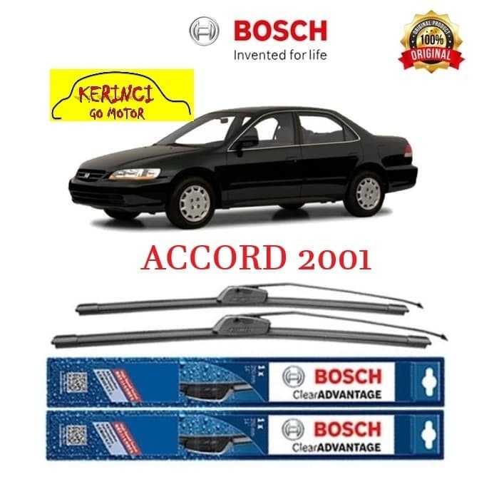 WIPER BOSCH CLEAR ADVANTAGE HONDA ACCORD 2001 22&quot; &amp; 20&quot; SEPASANG