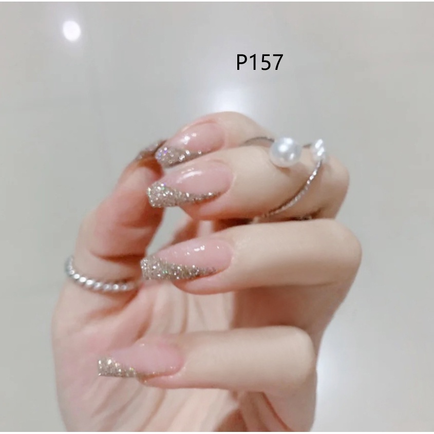 Divine Kuku Palsu 24pcs/set Long 3D Design Gaya Anggun Nail Art