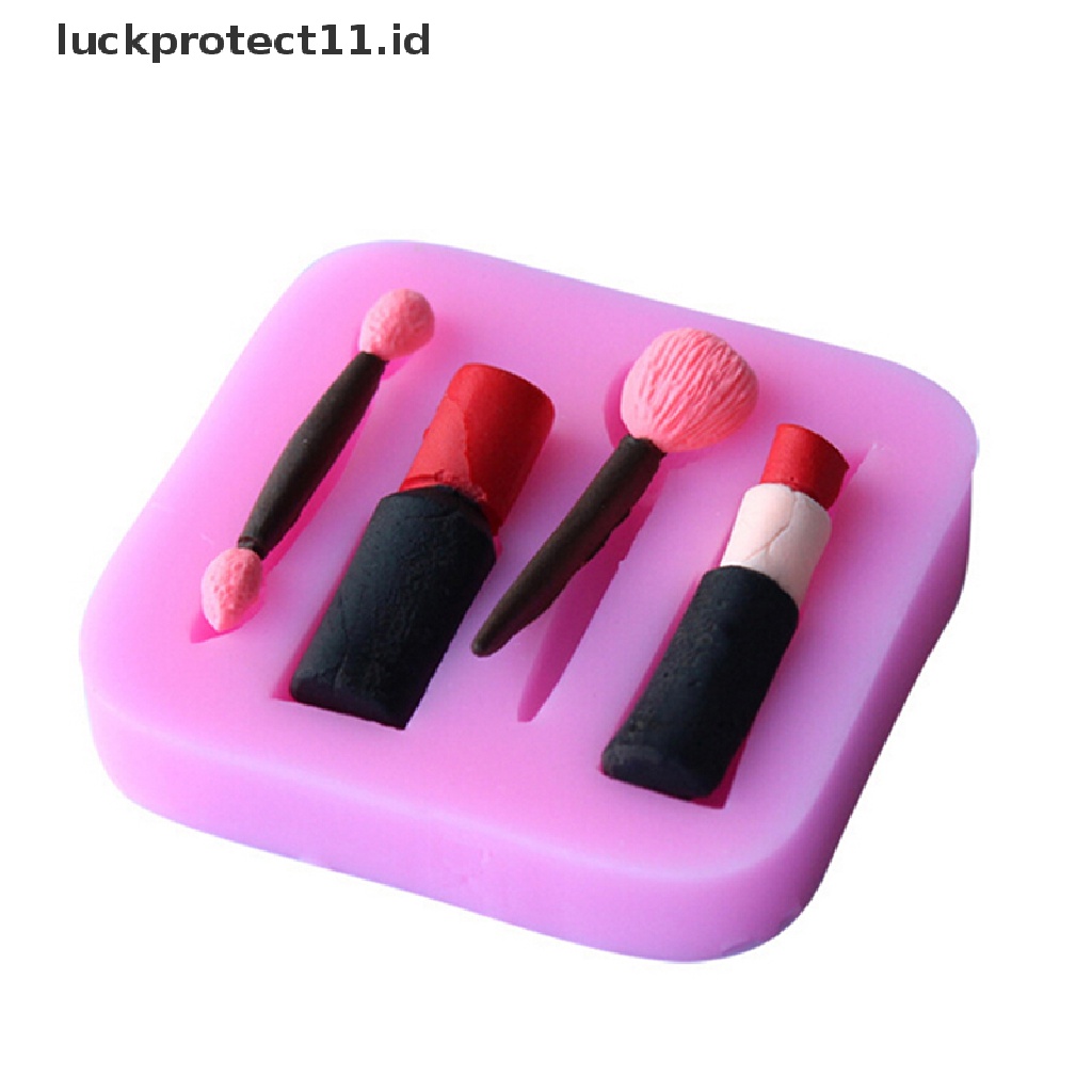 Cetakan Kue Bentuk Lipstik 3D Bahan Silikon Untuk Dekorasi