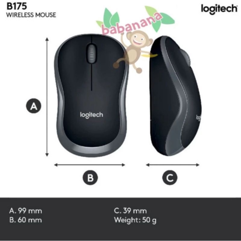 Logitech B175 Original Mouse Wireless Windows Mac Linux