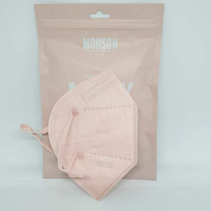 Masker Kn95 Mouson Premium 5 Ply Warna Pink Nude Isi 10 Pcs Earloop