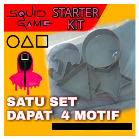 CETAKAN GULALI / CETAKAN PERMEN SQUID GAME / CETAKAN DALGONA / CETAKAN KUE TEMA SQUID GAME