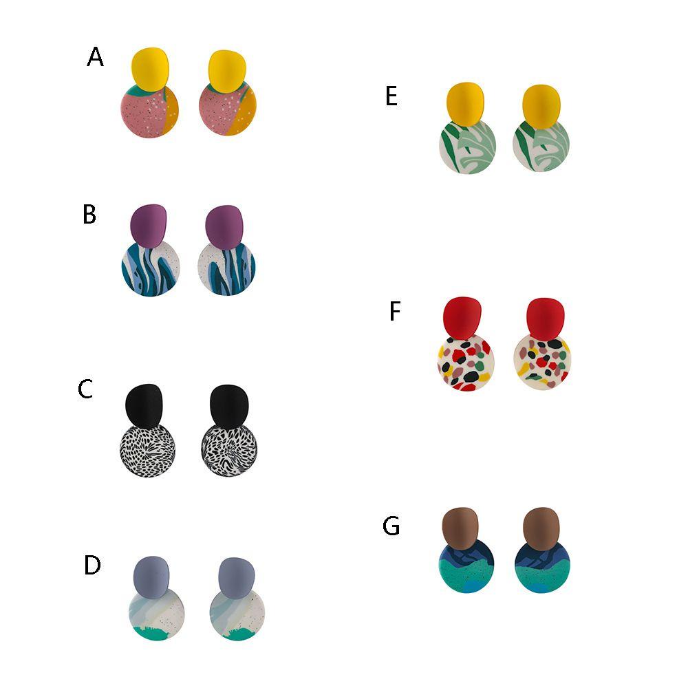 Anting TOP Female Polychromatic Lovely Clay