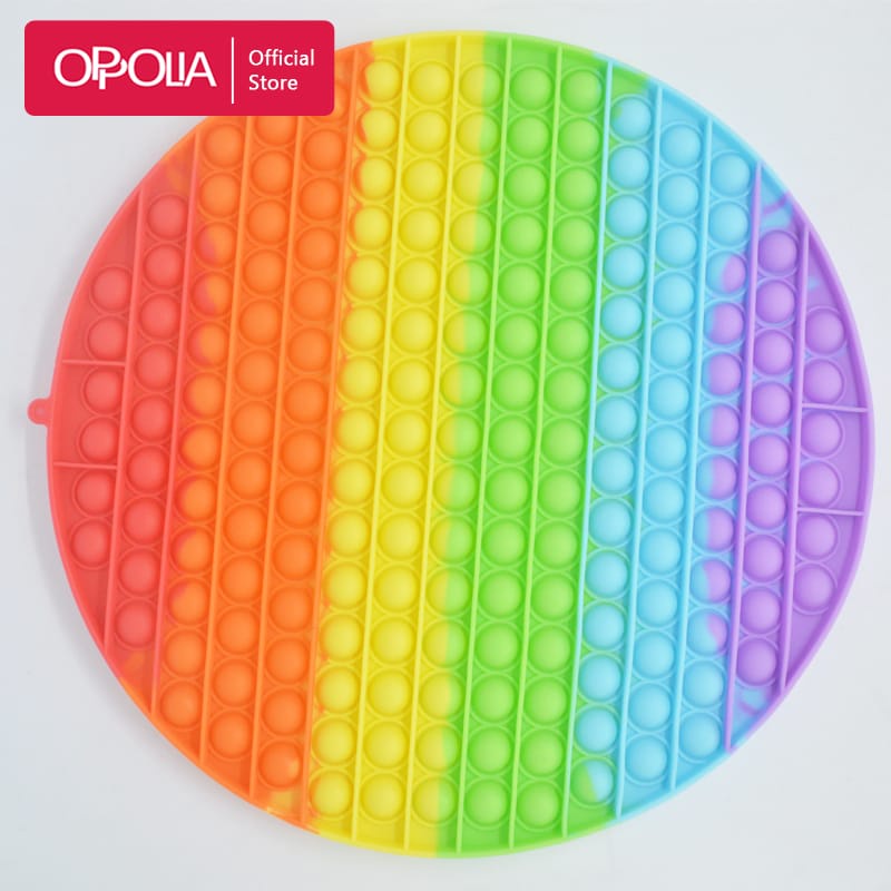 Oppolia Pop it Jumbo Rainbow Pop It Fidget Toys Mainan Pop it Anak Push Bubble Toys 30 x 44 cm-Bulat Jumbo New