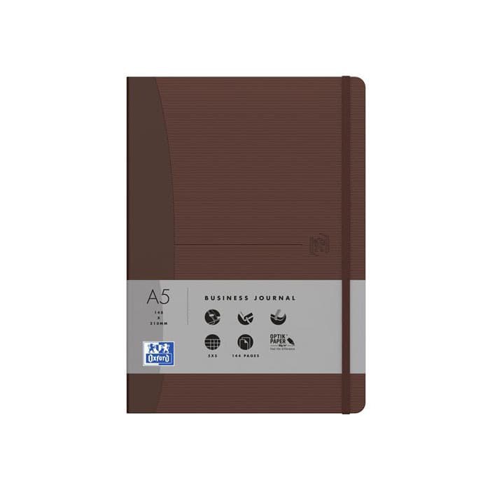 

OXFORD Business SIgnature A5 Brown Ruled Journal