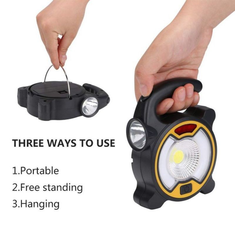 Lampu Emergency LED Surya Lampu Darurat Emergensi Senter COB Lamp Cas USB Recharge Solar Outdoor