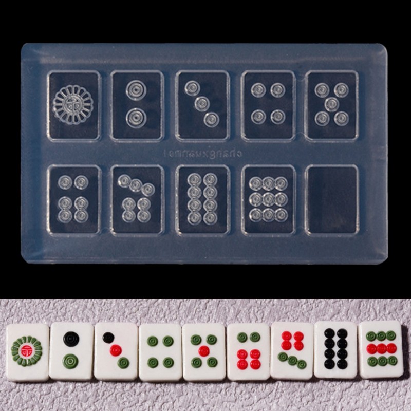 Cetakan Resin Bentuk Mahjong China Bahan Silikon Untuk Kerajinan Kuku