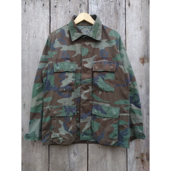parka m65 field woodland camouflage jaket militer second original