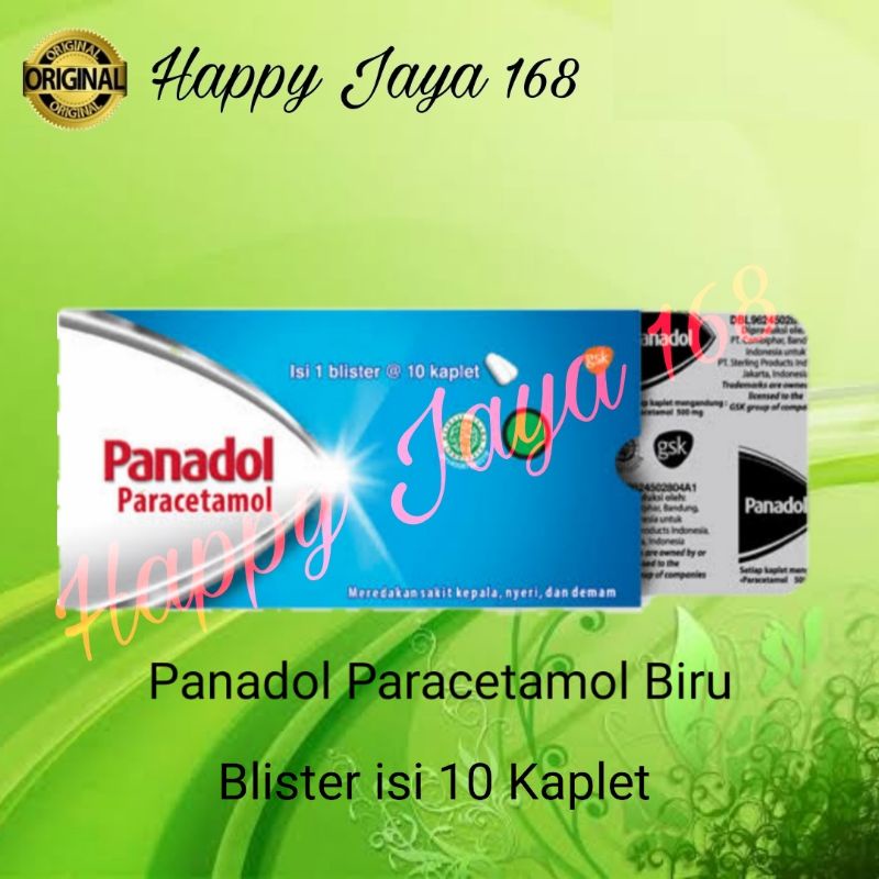 Panadol Biru Paracetamol Strip isi 10 Kaplet