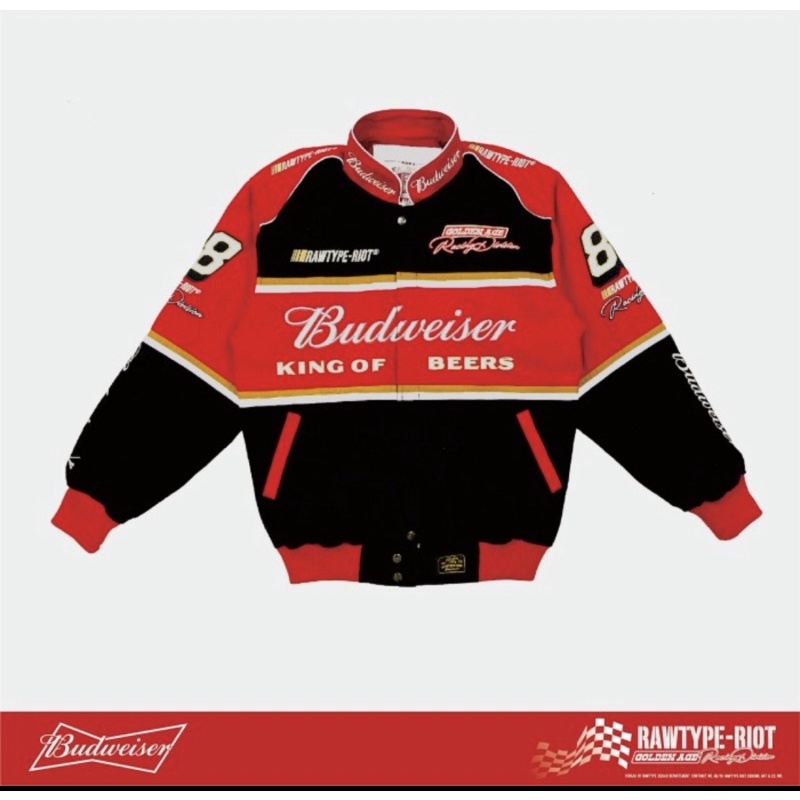 [Boxset] Rawtype Riot X Budweiser Golden Age Racing Jacket/Jaket 100% BARU ORIGINAL BNIB