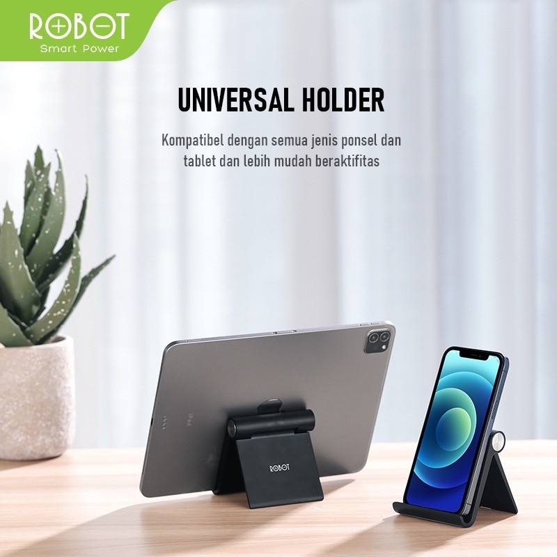 Holder HP Meja Dudukan Hp Tablet Robot RT-US07 Holder Stand Meja Duduk
