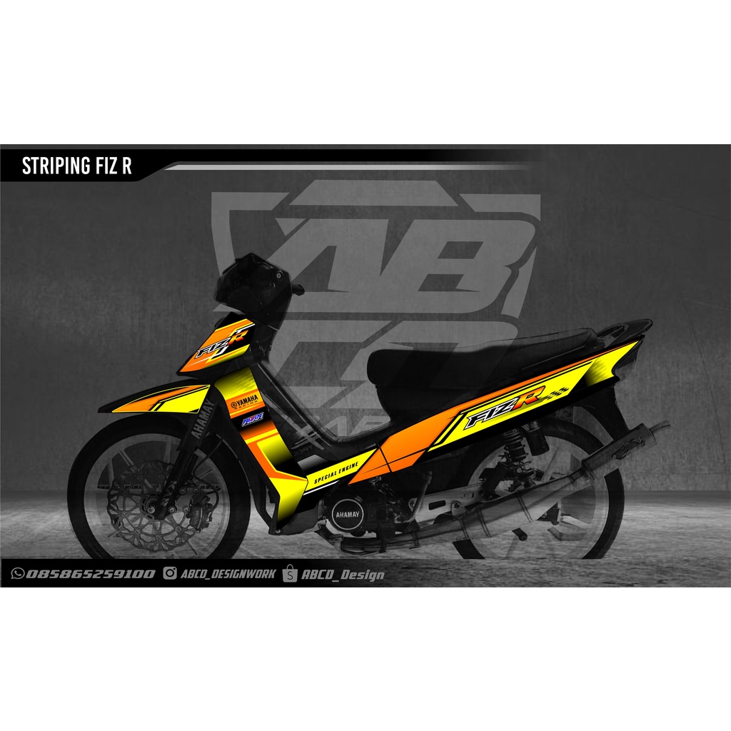 Striping Fiz R - Stiker Sticker Striping Variasi Lis Yamaha Fiz R striping fiz r variasi terbaru - s