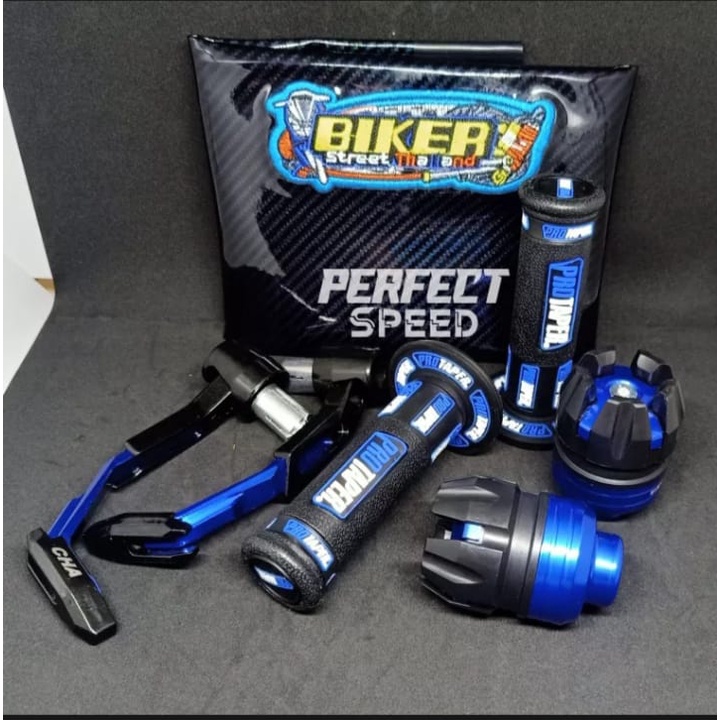 (PAKET 4 ITEM) KULIT JOK HITAM+PROGUARD ROBOT+JALU AS RODA+HANDGRIP PROTAPER UNIVERSAL SEMUA MOTOR