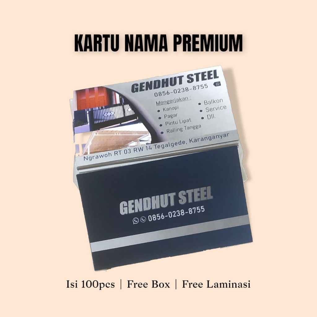 

Kartu Nama Premium, FREE Box, FREE Laminasi