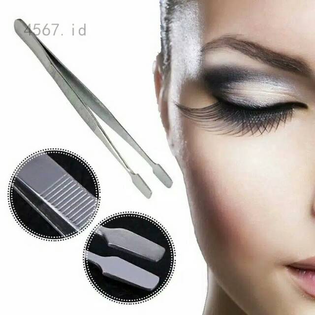 Pinset makeup serbaguna pinset bulu mata kotak.