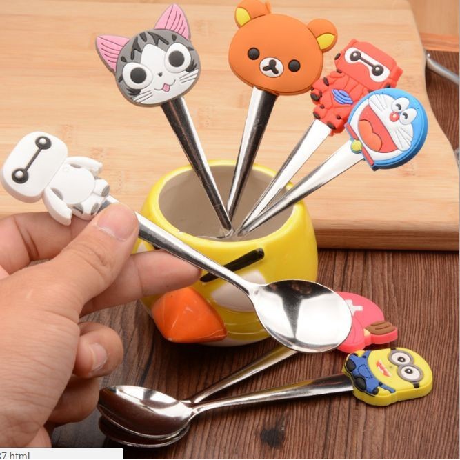 Tea Spoon Stainless Steel - Sendok Teh Karakter Kartun Lucu Imut