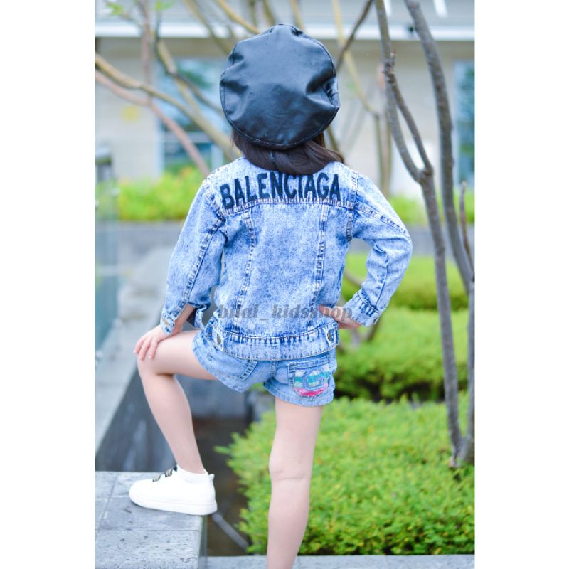 JAKET JEANS ANAK ( UNISEX )/JAKET JEANS BORDIR ANAK