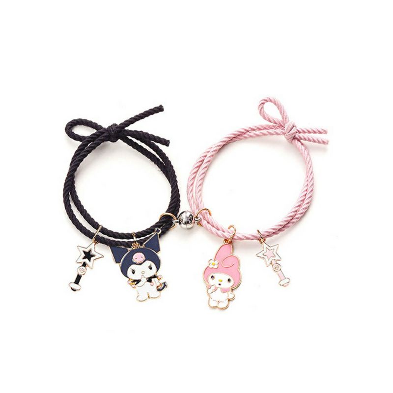 2 pcs gelang magnet/Sepasang Gelang Couple Magnet Gelang Tali Couple Magnet Attract-4