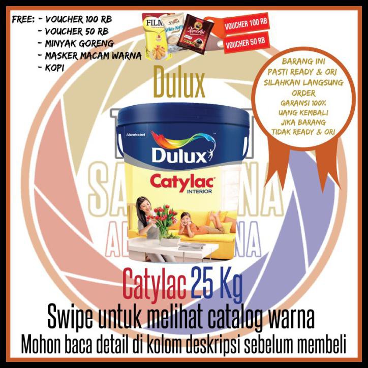 Cat Dulux Catylac 25 Kg Putih / 1501 / Warna / Cat Interior Pail - Putih Base