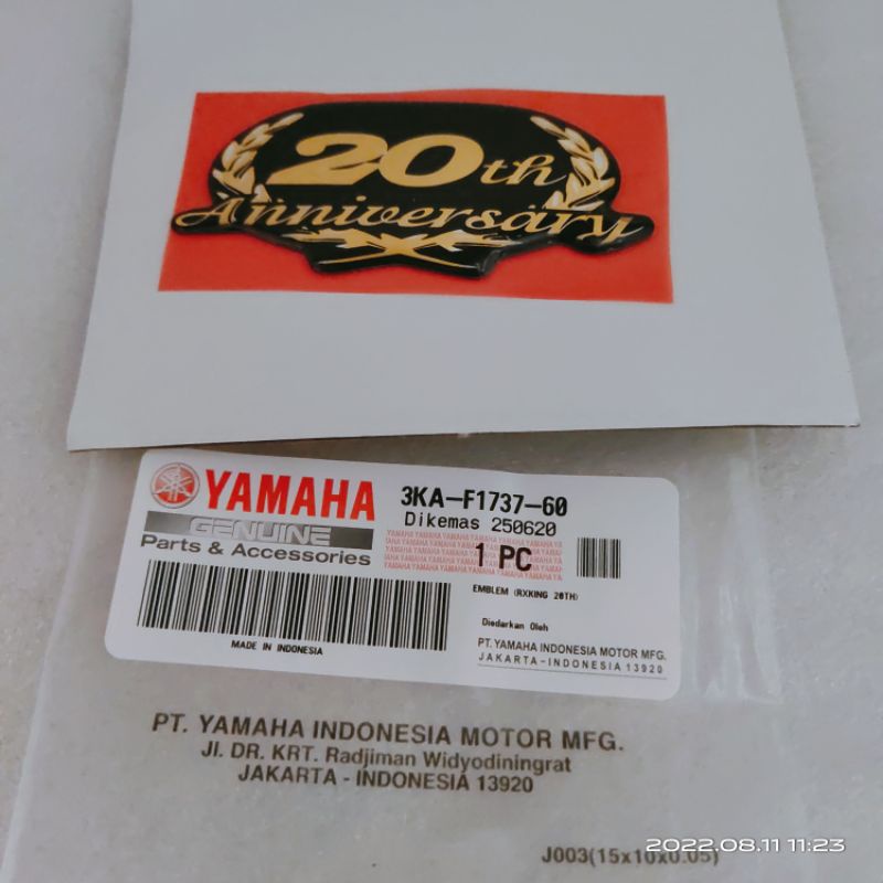 Emblem 20th anniversary yamaha rx king SE ori