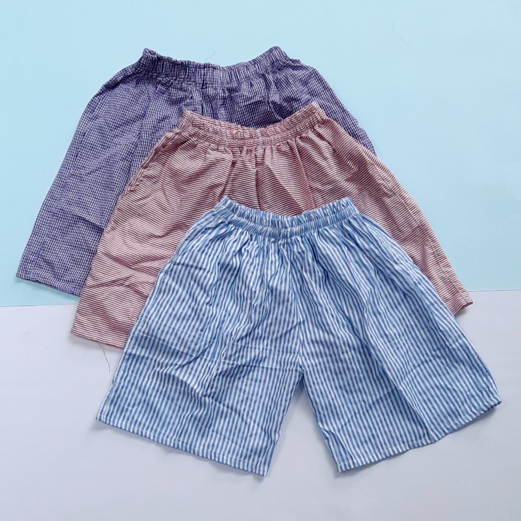 Celana pendek Boxer pria distro motif salur Kotak Premium Original