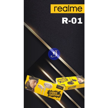 HF Headset Realme R-01 Stereo Earphone Handsfree Extra Bass