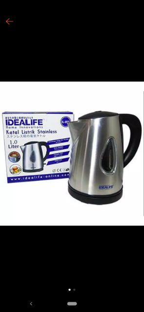 Idealife Kettle Listrik Stainless 1 Liter Il 115s Teko Pemanas Air