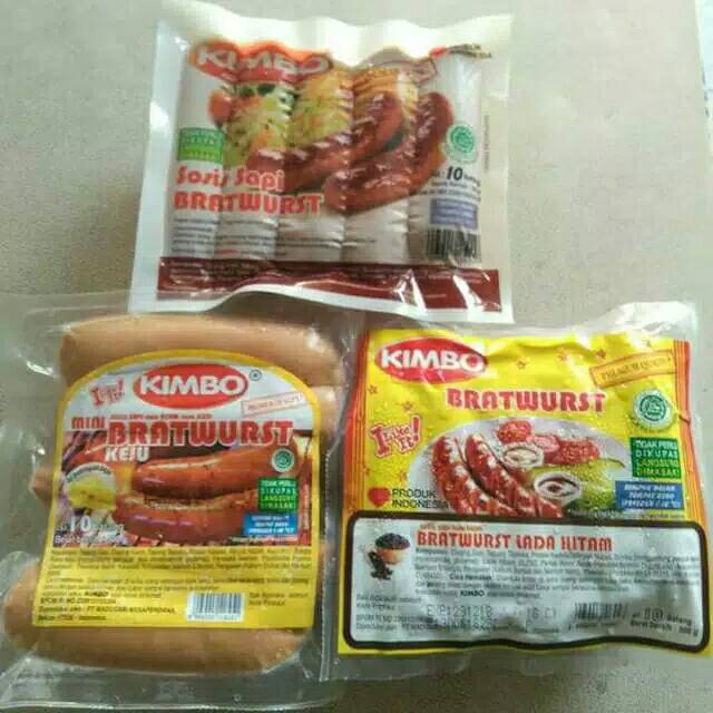 

Sosis kimbo bratwurst 10 pcs 500 gram