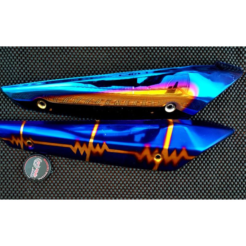 List cover tameng knalpot nmax thailand bahan besi warna asli