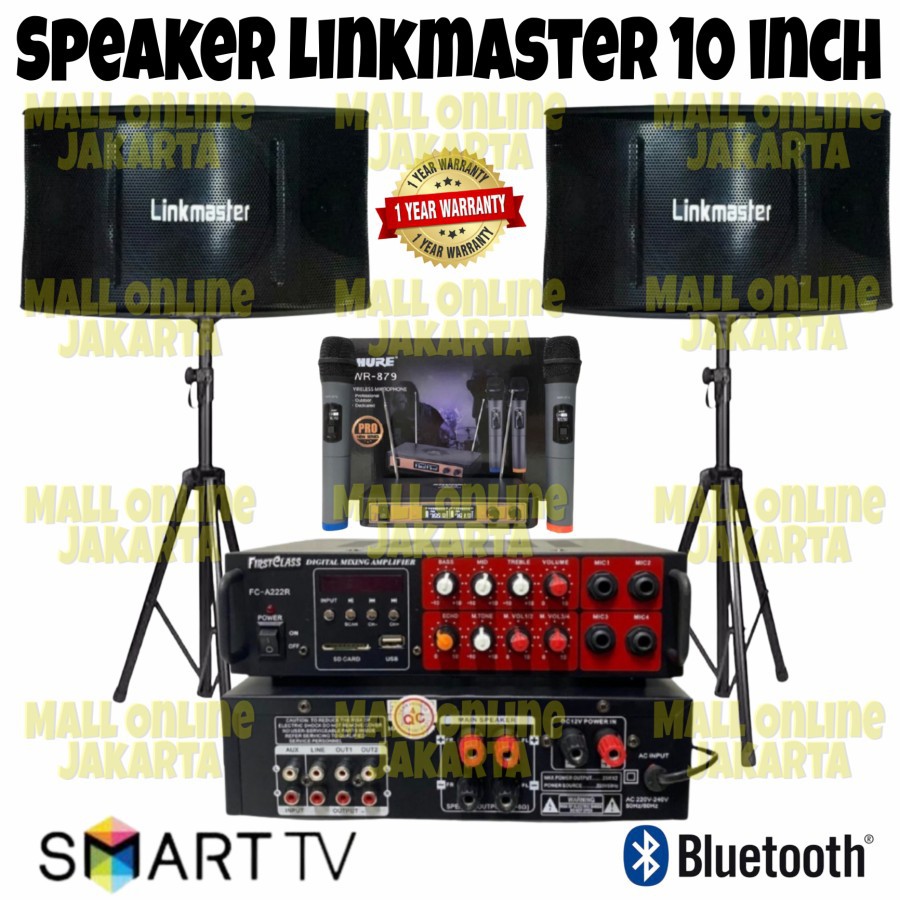 Paket karaoke linkmaster bluetooth paketan sound system mic wireless