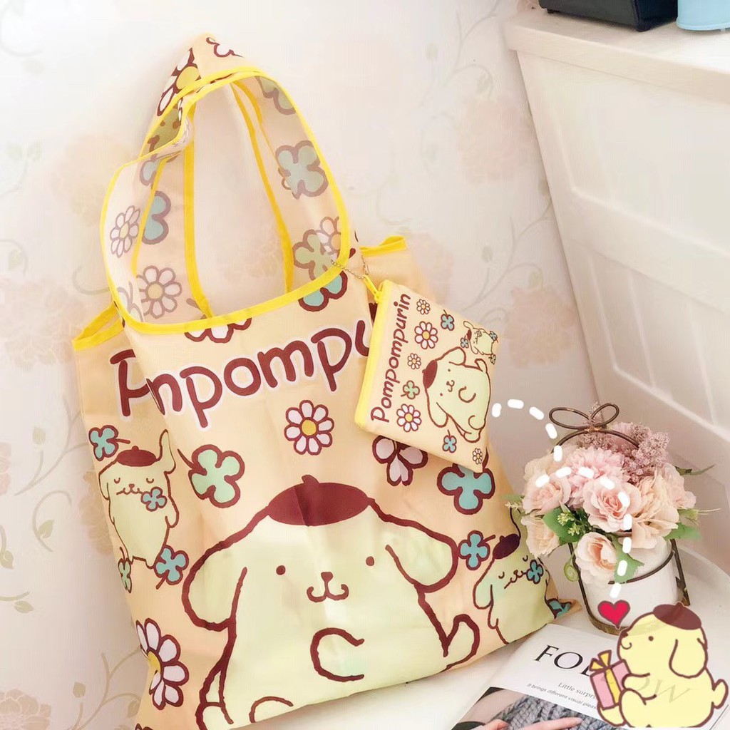 Tas Lipat Belanja Karakter TL008 Serbaguna Tote Bag Folding Kitty Sanrio Snoopy Melody