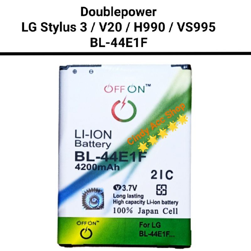 Baterai Doublepower LG Stylus 3 V20 H990 VS995 BL-44E1F Batre Double Power Battery