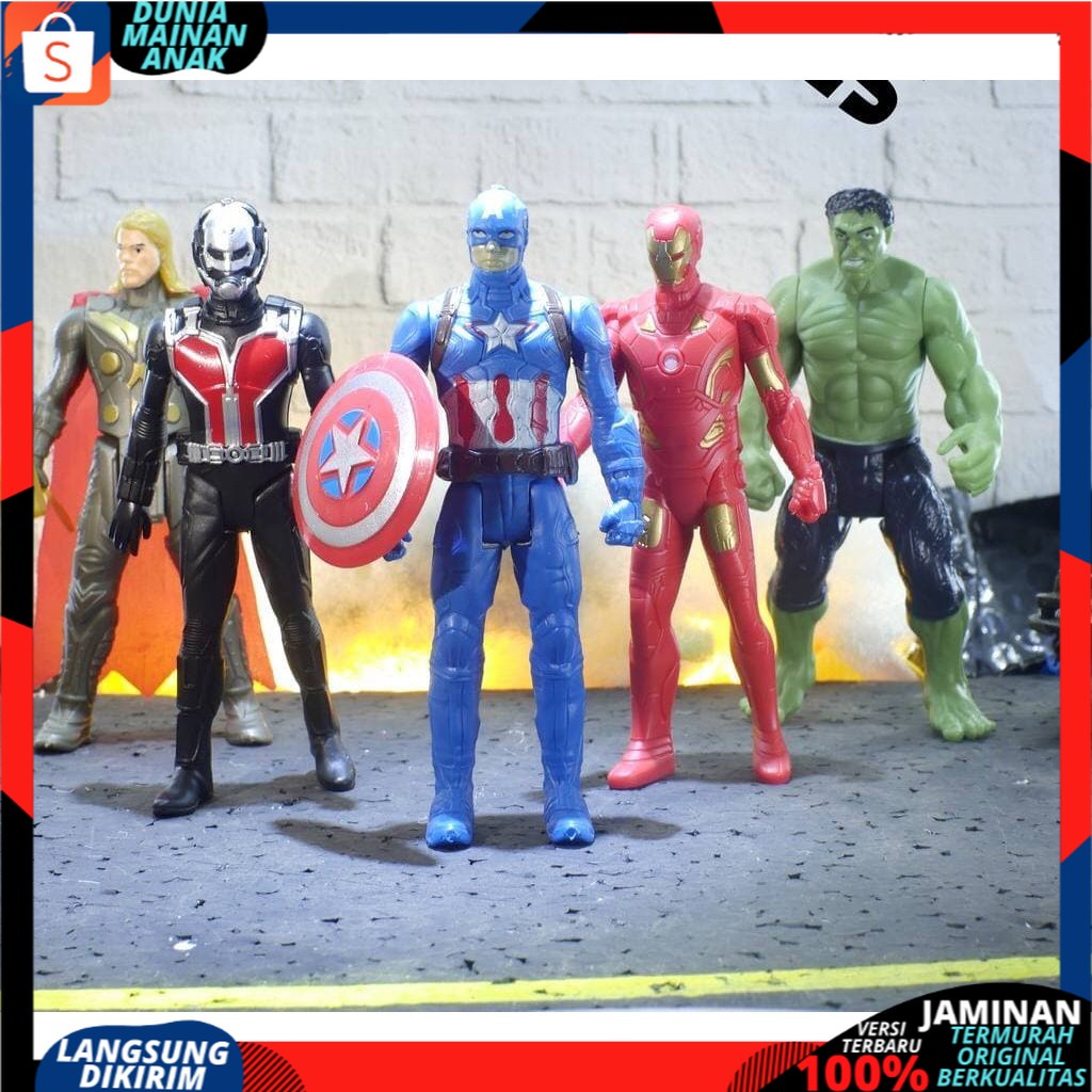 MAINAN ANAK ROBOT ACTION FIGURE Marvel Avengers 5 in1 TERMURAH IRONMAN THOR CAPT AMERICA HULK ANTMAN