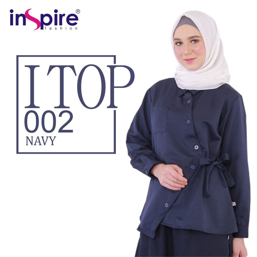 INSPIRE DRESS ITOP-002 NAVY / Gamis sarimbit /gamis couple / gamis keluarga / gamis branded