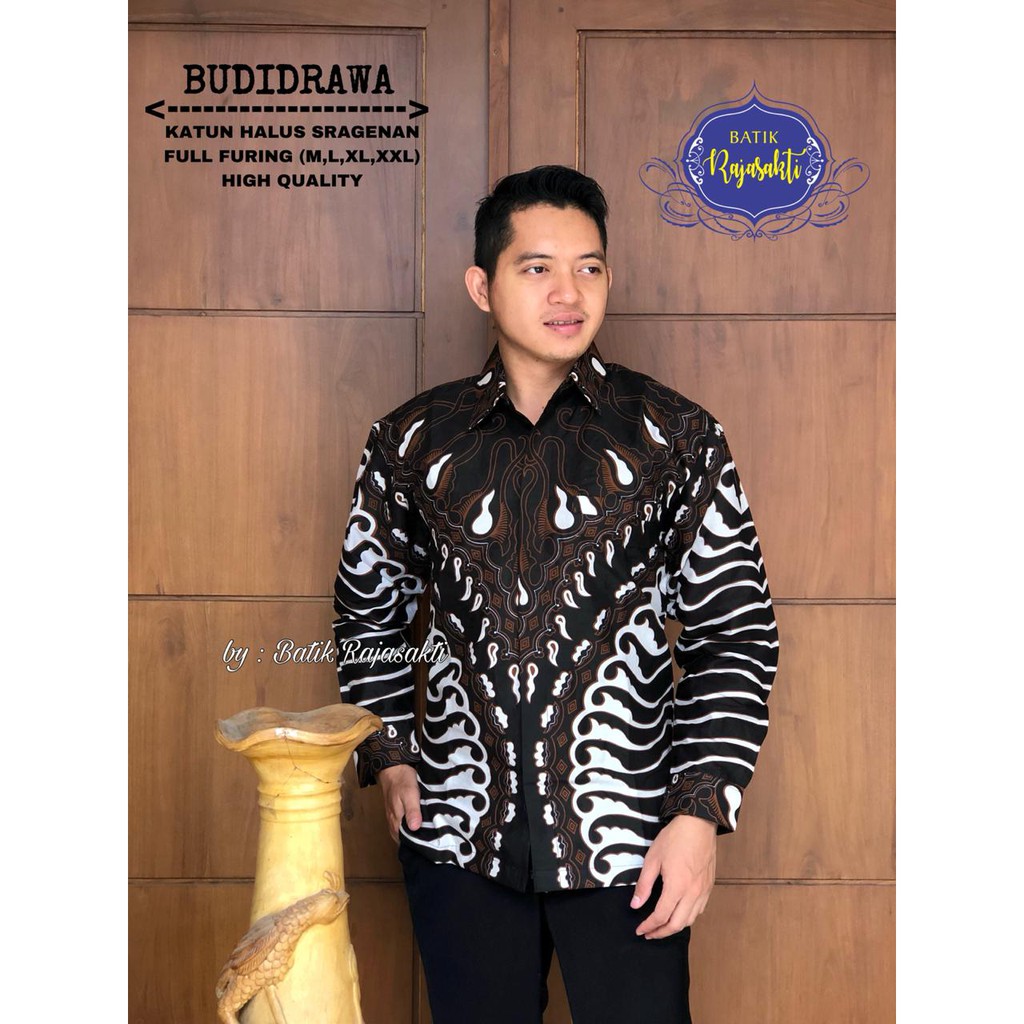 BUDIDRAWA RAJASAKTI KEMEJA BATIK SOLO PRIA LENGAN PANJANG LAPIS FURING ATASAN PREMIUM MODERN KATUN HALUS BHARATAYUDA BIMASENA BIRENDRA BIRU INDAH BRAHMAKERTA BRAHMAKERTA MERAH BUDIDRAWA BULANAGA BUNGA KAPAS BUNGA MEKAR BURUNG KASUARI CAKAR DEVDAN