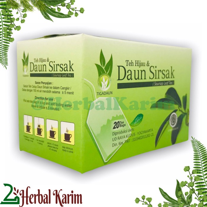 

TEH HIJAU EKSTRA DAUN SIRSAK 20 TEA BAG - TEH HERBAL KAYA MANFAAT