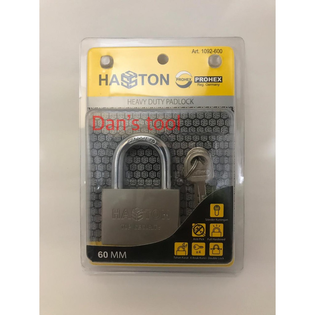 Gembok Model Pelor / Gembok Pintu HASSTON 60 mm Satin Pendek