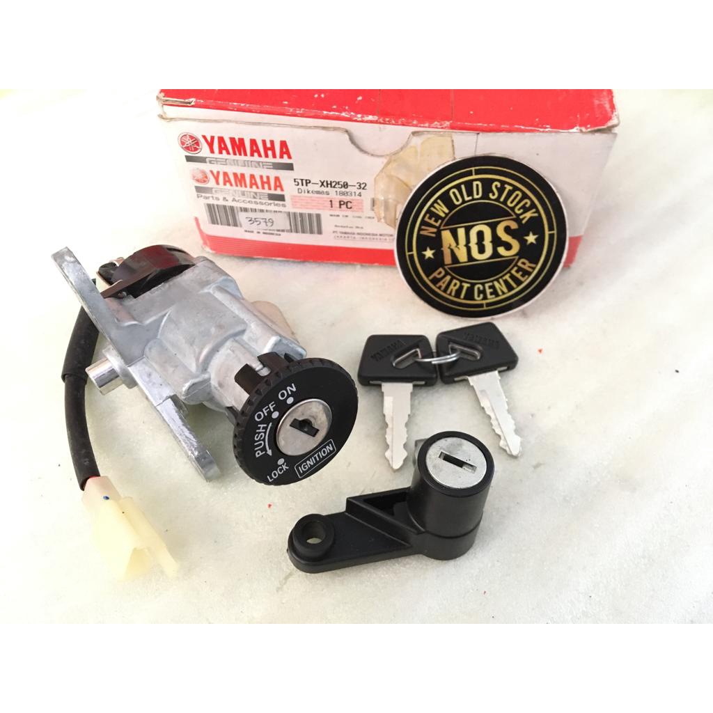 KUNCI KONTAK ASSY SET JOK SADEL SEDEL YAMAHA VEGA R NEW JUPITER Z 2003-2009 ORIGINAL ORI ASLI YGP 5T