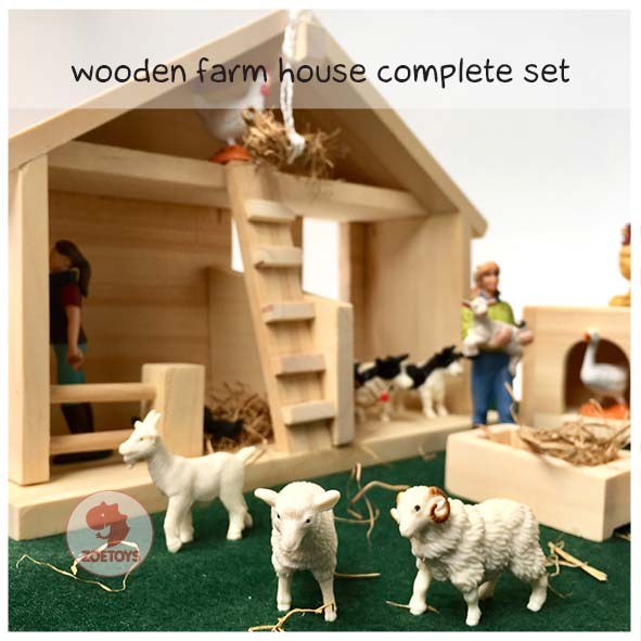 Zoetoys Wooden Farm House Complete Set | Mainan Edukasi Anak