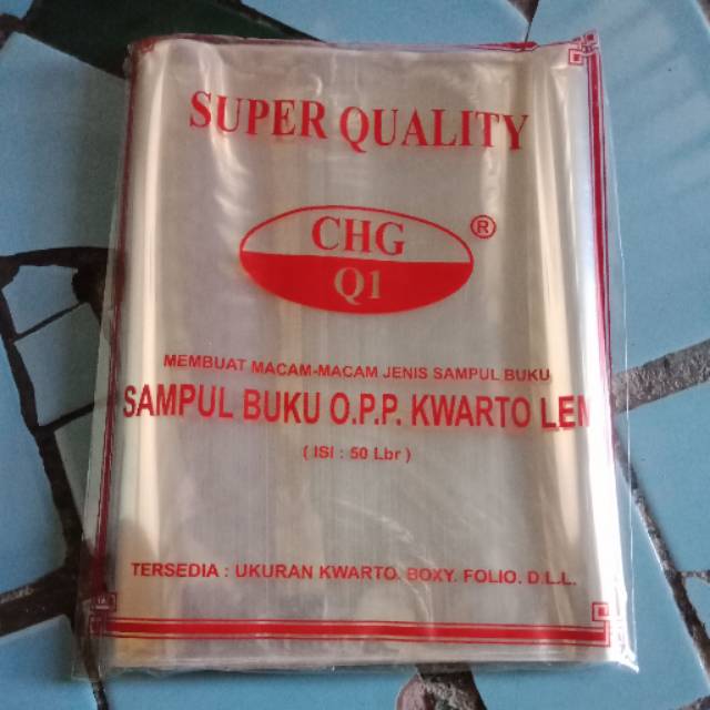 

Sampul Buku OPP Kwarto (Plastik Lem) 1 Pack