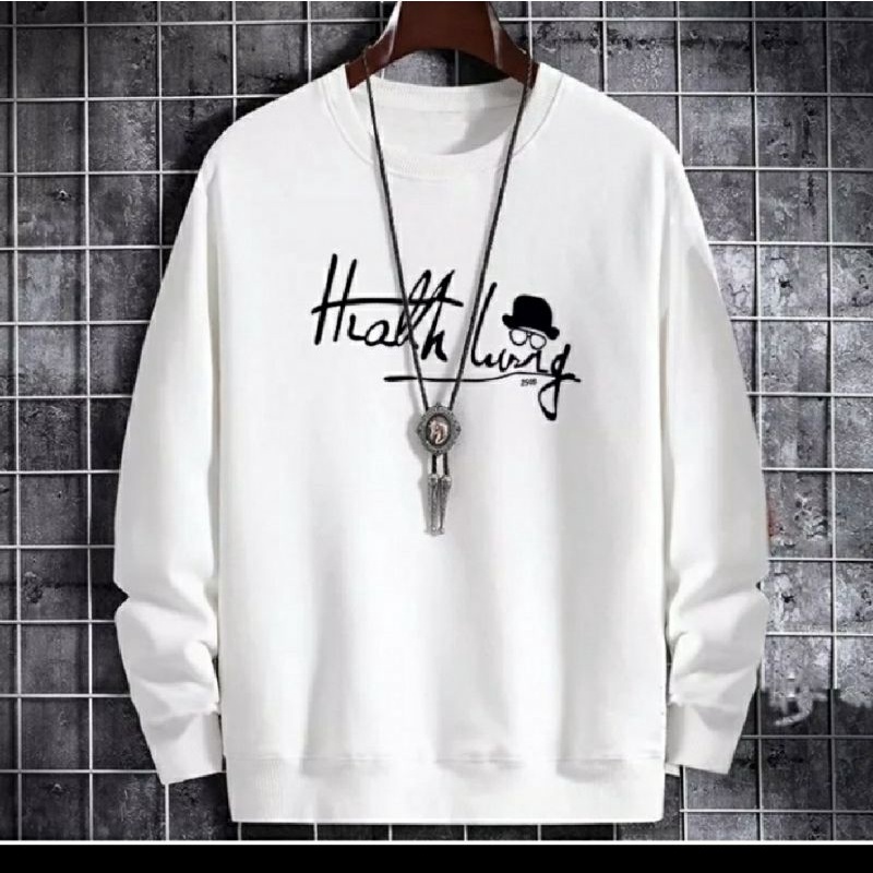 MR KACAMATA Oversize Sweater Crewneck Oblong Bahan Fleece | Unisex Sweater Terbaru Fashion Terkini Korean Style