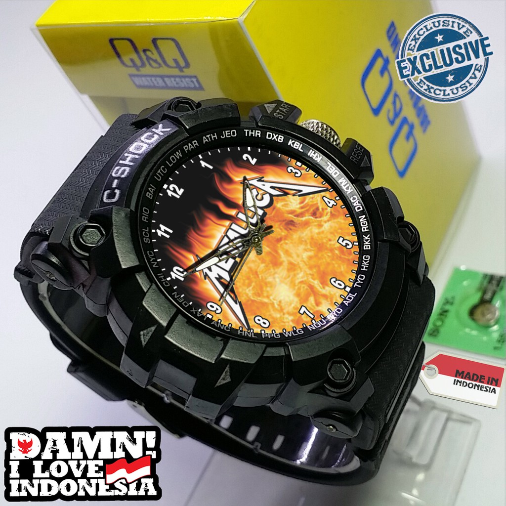 (EXCLUSIVE ) JAM TANGAN METALLICA WATER RESIST FREE BOX DAN BATREI - NO.10