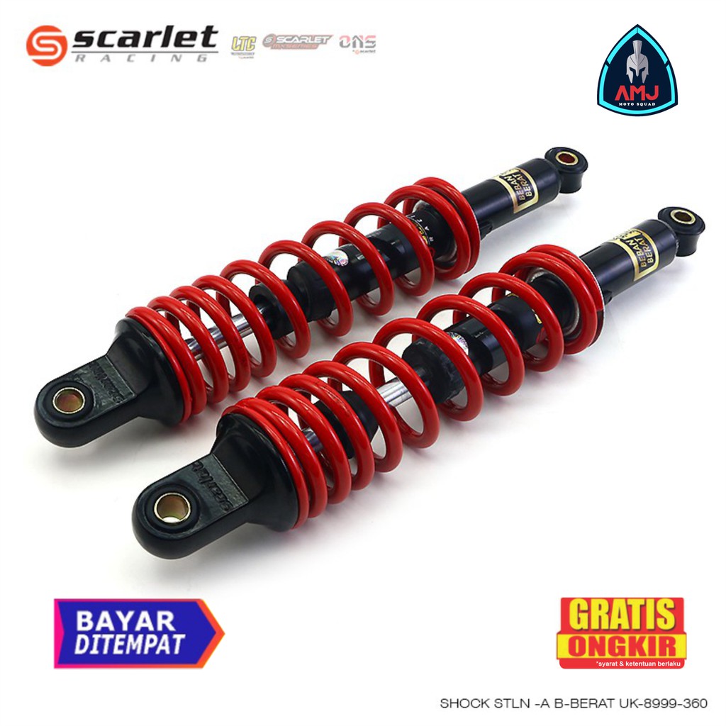 Shock Setelan 8999 A B Berat Uk 360 mm Red monoshock , shock tabung , shock belakang , shock