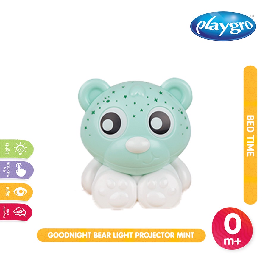 Playgro Goodnight Bear Light Projector / Lampu Tidur Bayi (Tersedia varian warna)