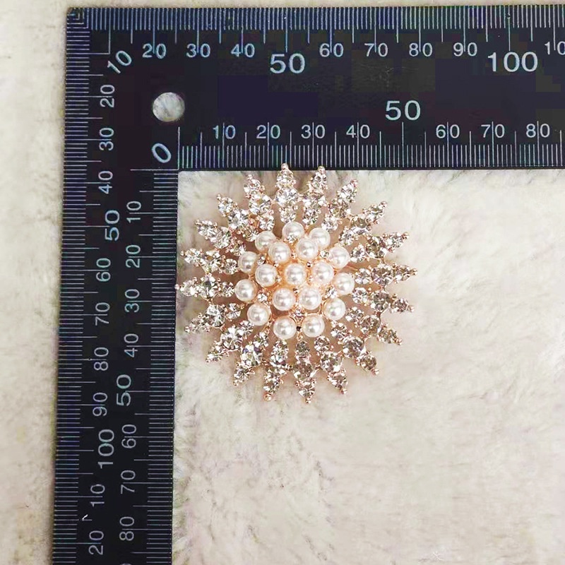 Candy Jewelry Fashion Korean Butterfly Brooches Gold Color Pearl Brooch Pins Rhinestone Breastpin for Women bros hijab-#30